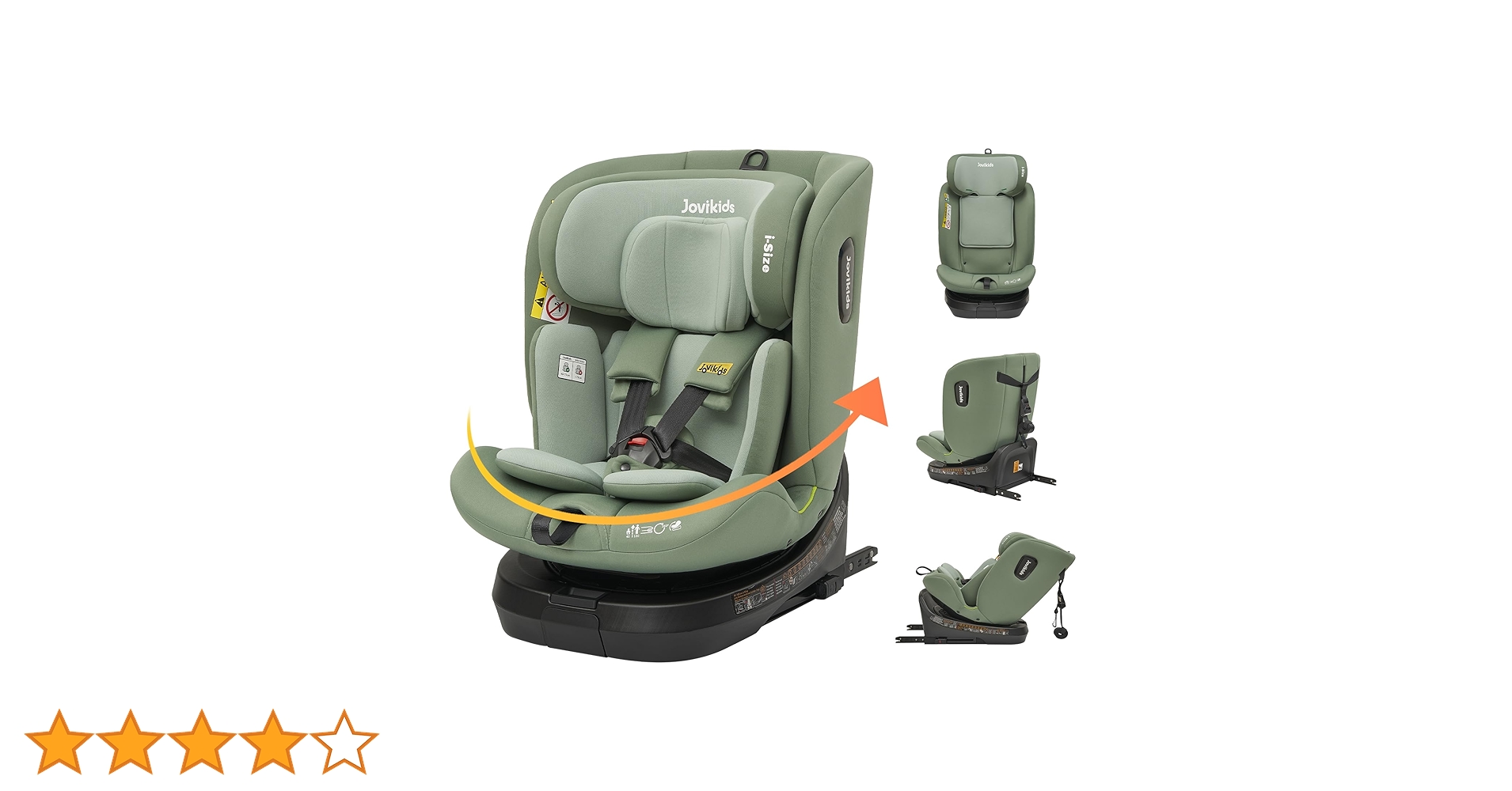 Amazon | Jovikids チャイルドシート ISOFIX、 0か月~12歳頃 360